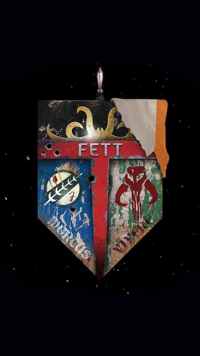 1080x1920 Star Wars Family Crest Fett Dead Or Alive - yellow iPhone 8 Wallpaper