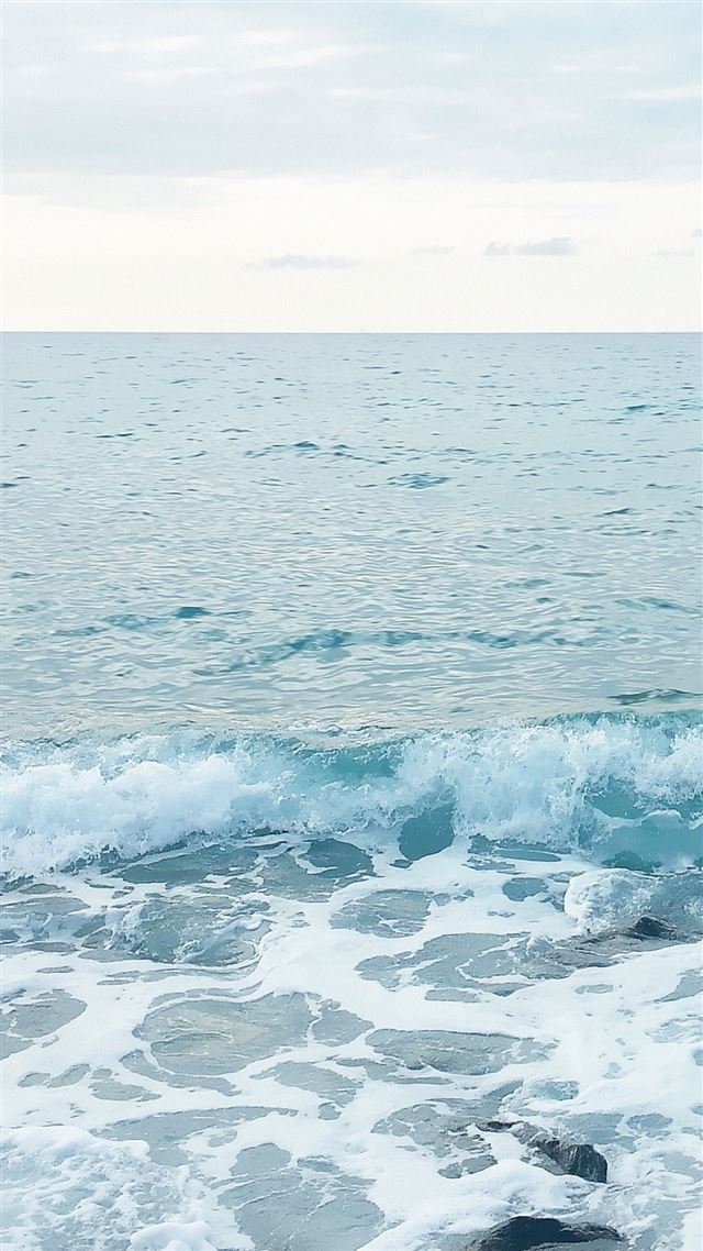 1080x1920 Blue Ocean Waves Sea Foam - sunny iPhone 8 Wallpaper