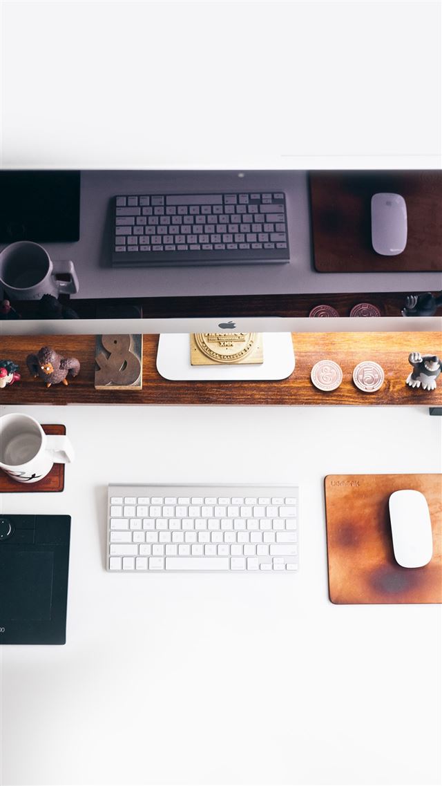 1080x1920 Apple Devices Desk  - desk iPhone 8 Wallpaper