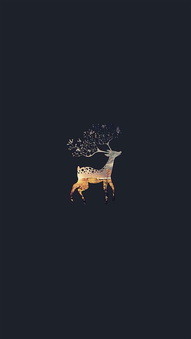 1080x1920 Deer Branch Horns - minimal iPhone 8 Wallpaper