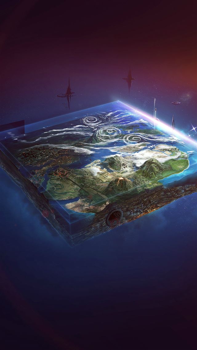1080x1920 Earth Art Flare Illust Space - blue iPhone 8 Wallpaper