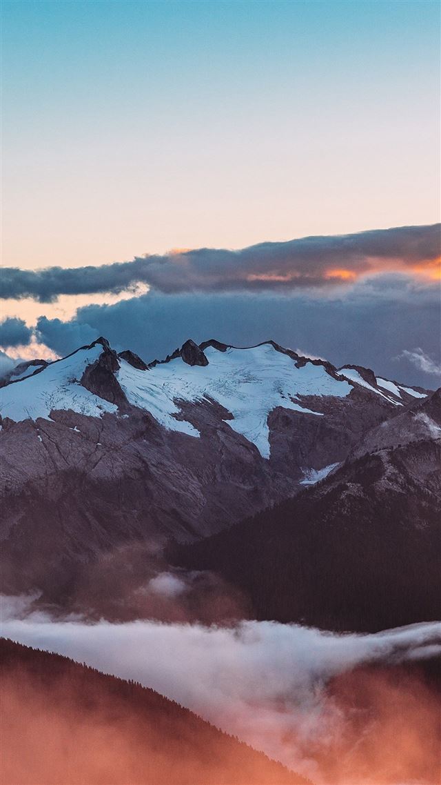 1080x1920 Mountain Sunset Sky Cloud Nature - blue iPhone 8 Wallpaper