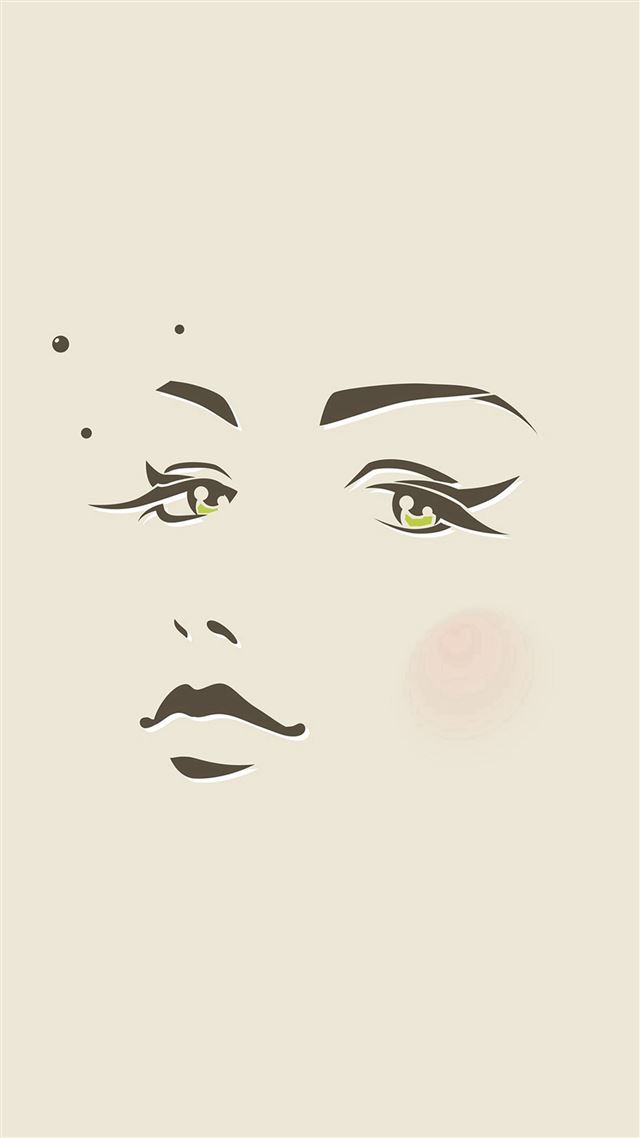 1080x1920 Girl Face Illust Art Minimal - face iPhone 8 Wallpaper