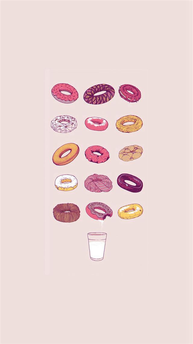 1080x1920 Delicious Donuts Milk Glass Illustration - delicious iPhone 8 Wallpaper