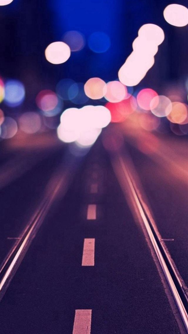 1080x1920 Tram Rail Track Road Bokeh - road iPhone 8 Wallpaper