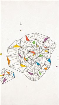 Low Poly Colorful Triangle Render iPhone 6(s)~8(s) wallpaper