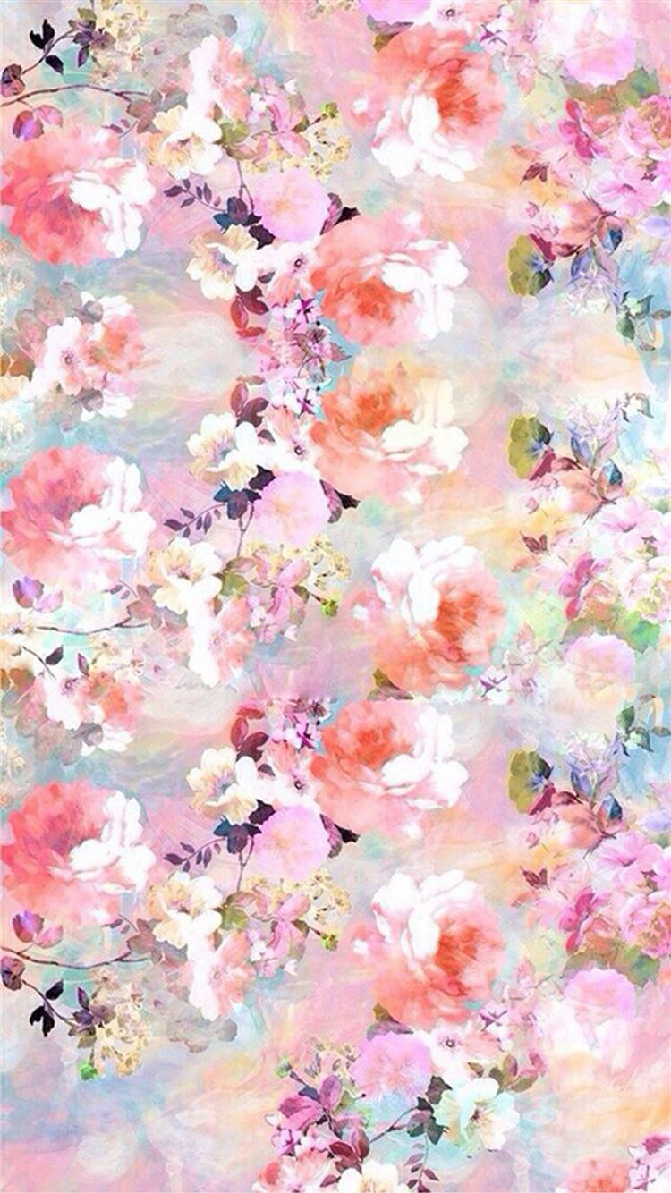 Watercolor Floral iPhone Wallpapers  Top Free Watercolor Floral iPhone  Backgrounds  WallpaperAccess
