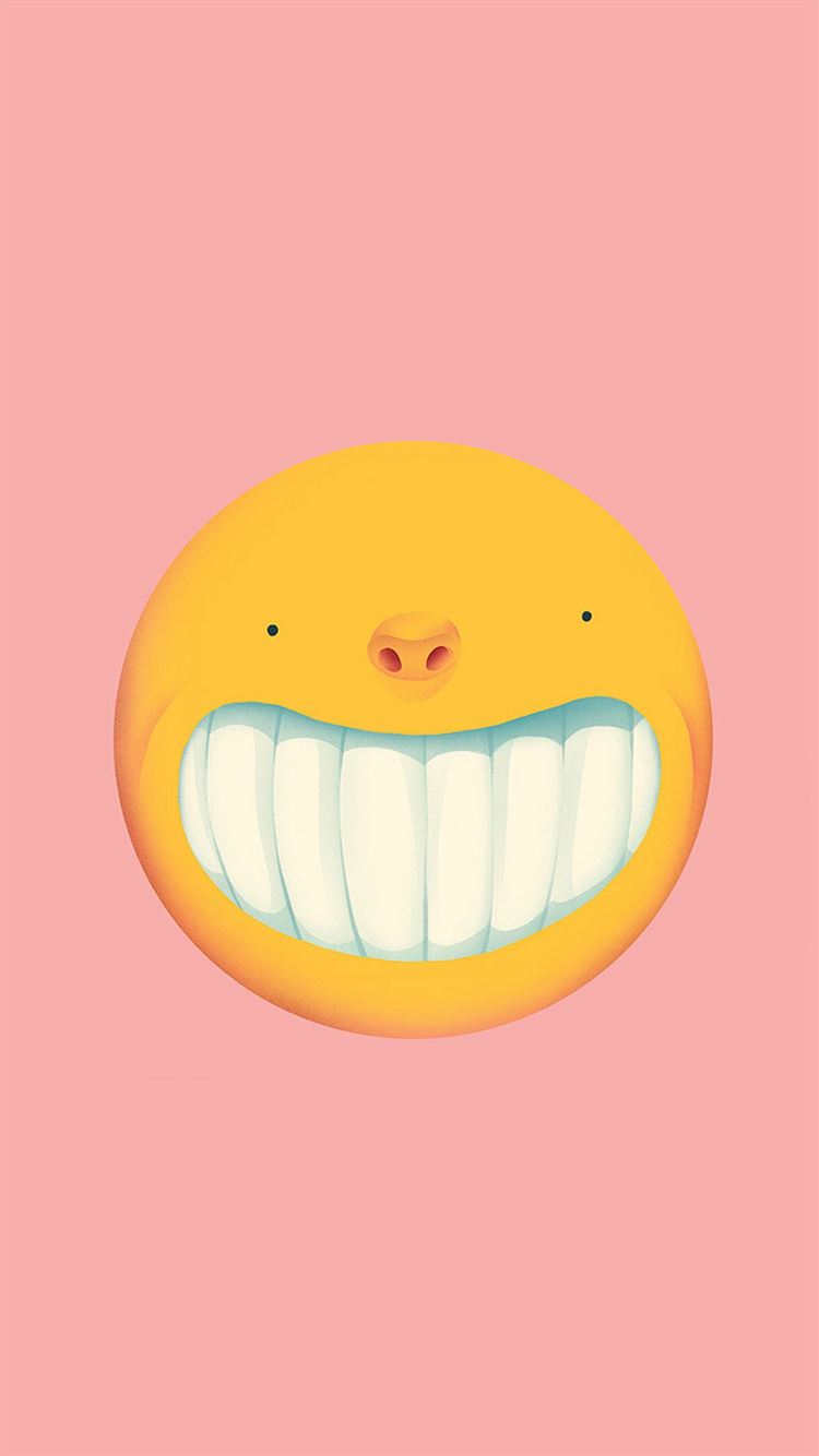 Smile Love Pink Cute Illustration Art iPhone 8 Wallpapers Free Download