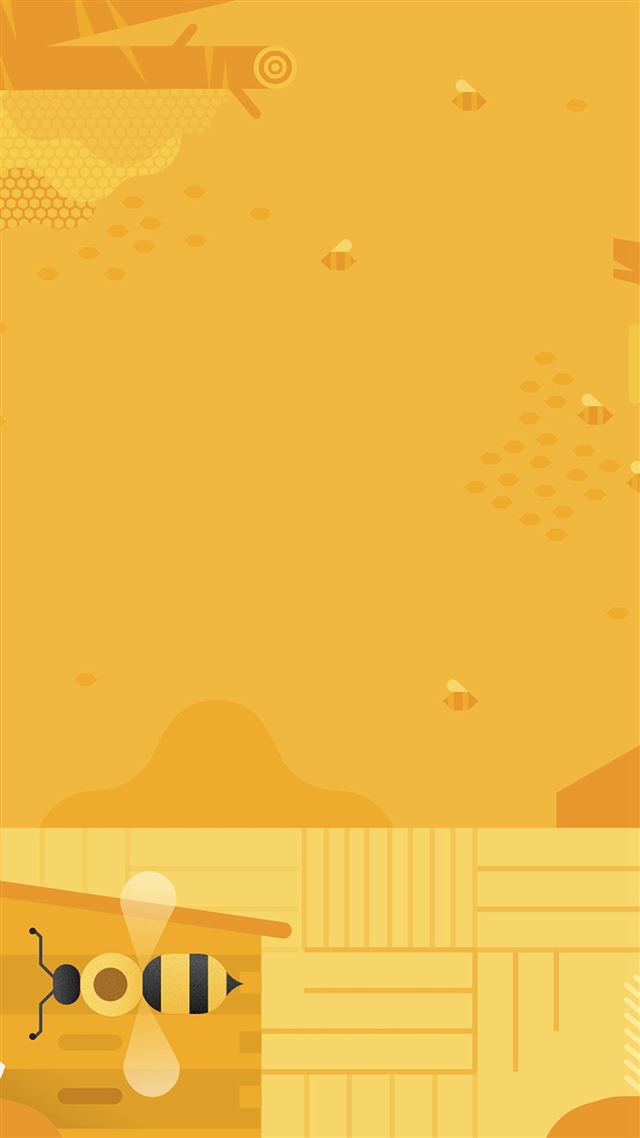 1080x1920 Minimal Honey Yellow Art Illustration Cute - cute iPhone 8 Wallpaper