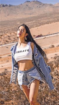 Young Girl Cute Asian Kpop Desert wallpaper