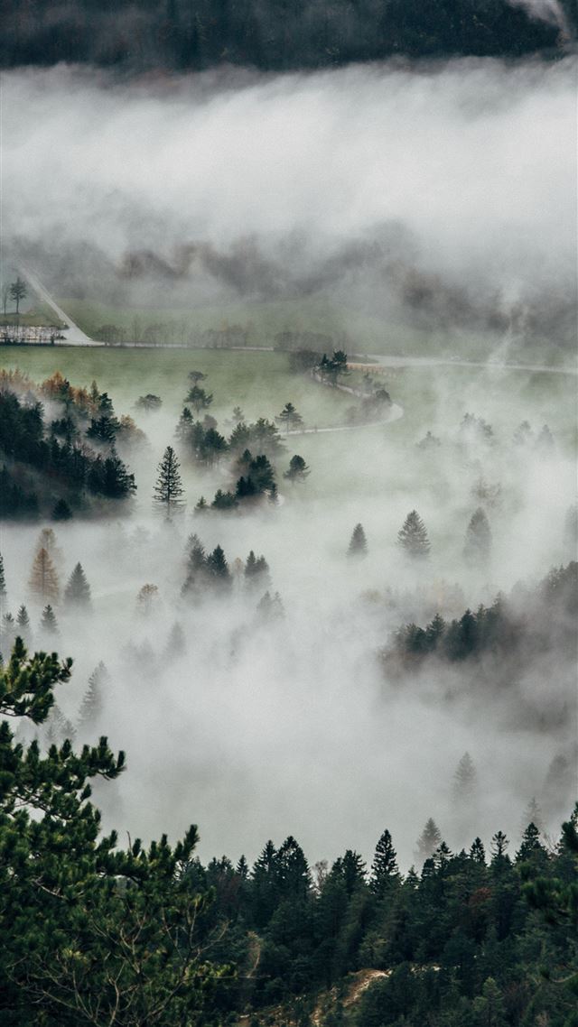 1080x1920 Fog Mountain Dawn Nature Cloud - foggy iPhone 8 Wallpaper