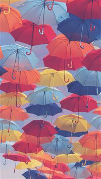 Umbrella Party Color Pattern wallpaper
