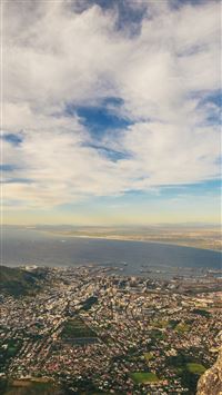 Sky Flight Fly City Sea View Nature Earth wallpaper