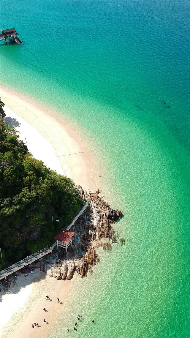 1080x1920 Lake Sea Vacation Island Nature - gray iPhone 8 Wallpaper