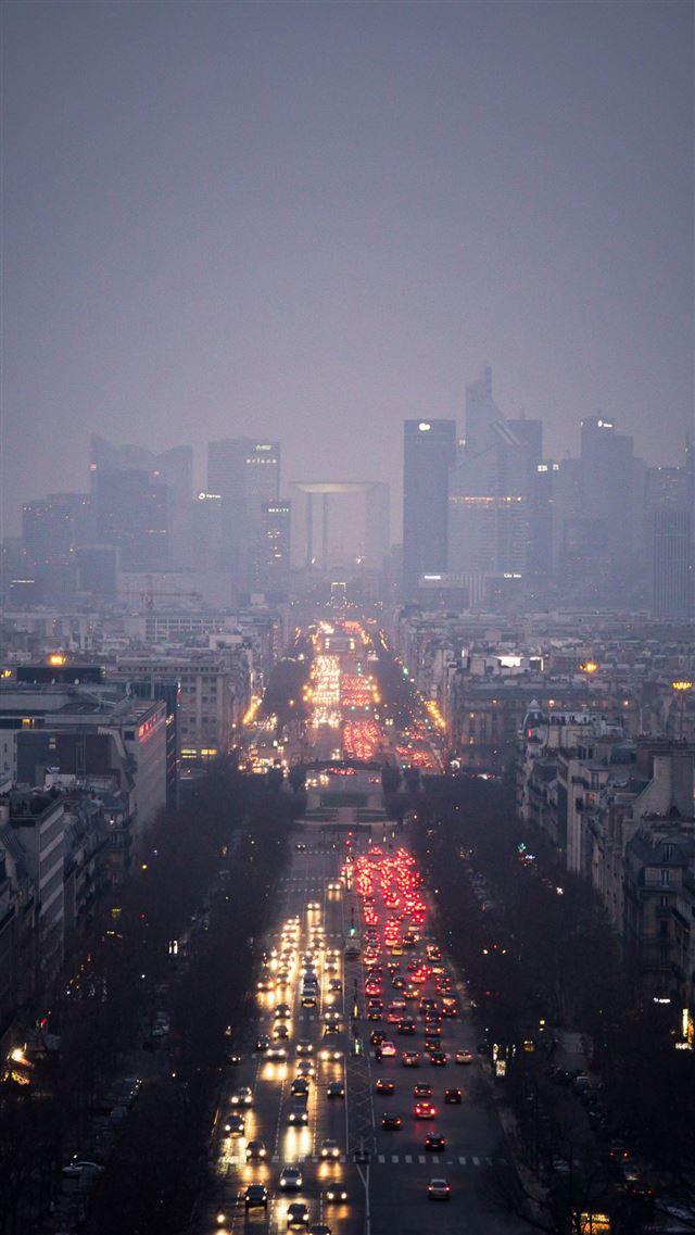 1080x1920 City in the morning - road iPhone 8 Wallpaper