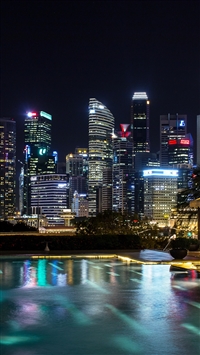 Singapore light show wallpaper
