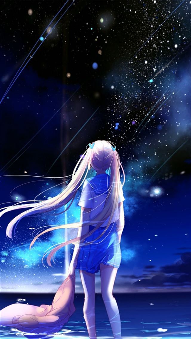 1080x1920 Night space star - anime iPhone 8 Wallpaper