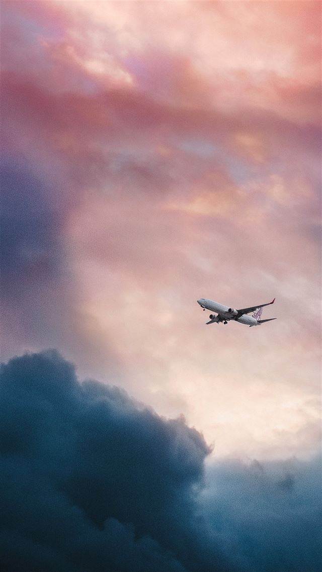 1080x1920 Cloud plane fly sky - orange iPhone 8 Wallpaper