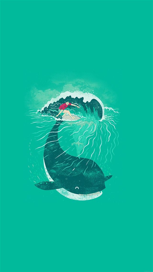1080x1920 Whale surfer wave - whale iPhone 8 Wallpaper