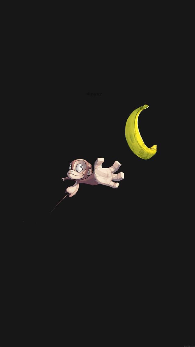 1080x1920 Monkey banana love - brown iPhone 8 Wallpaper