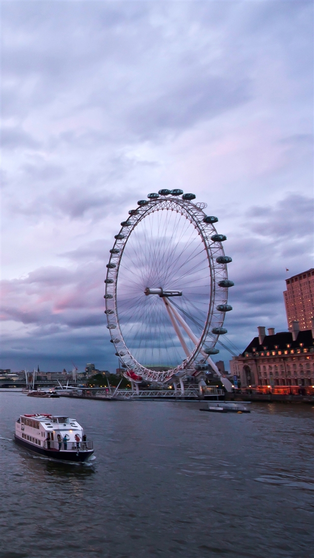 1080x1920 Ferris wheel night building - night iPhone 8 Wallpaper