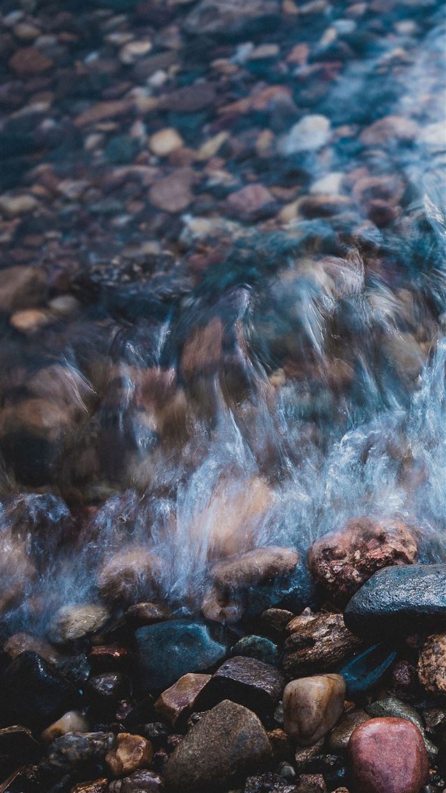 1080x1920 The pebbles stream - gray iPhone 8 Wallpaper