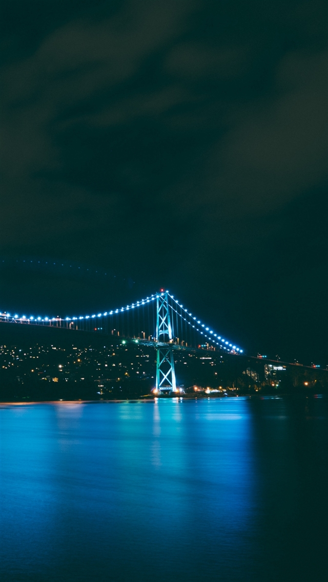 1080x1920 Bridge night city river - bridge iPhone 8 Wallpaper