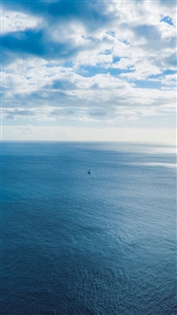 Sea sky clouds horizon wallpaper