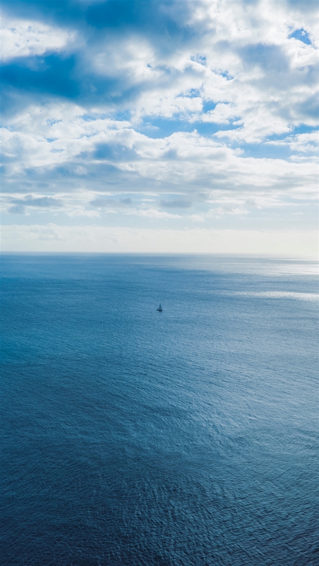 1080x1920 Sea sky clouds horizon - sea iPhone 8 Wallpaper