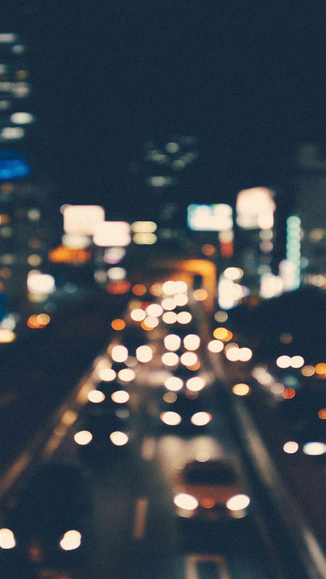 1080x1920 City bokeh night street - night iPhone 8 Wallpaper