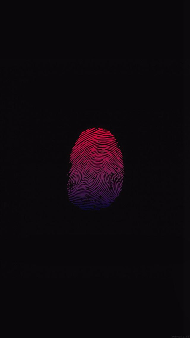 1080x1920 Finger print unlock art minimal - black iPhone 8 Wallpaper