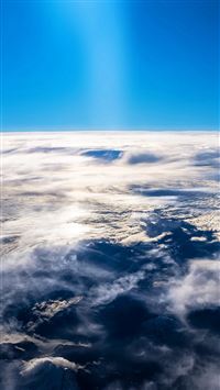 Sky earth blue fly cloud sunny wallpaper