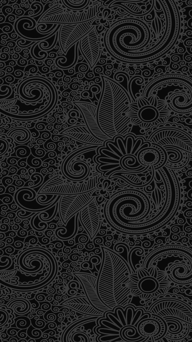 1080x1920 Design flower line dark pattern - background iPhone 8 Wallpaper