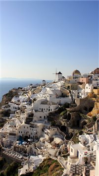 Calm at Santorini wallpaper