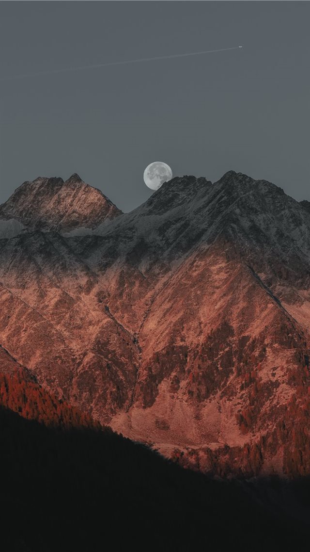 1080x1920 White moon - red iPhone 8 Wallpaper