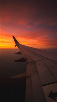 Sunset View From the Window of an Airplane wallpaper