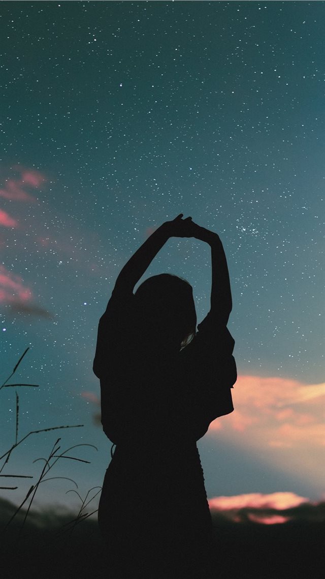 1080x1920 A sky full of stars  - silhouette iPhone 8 Wallpaper
