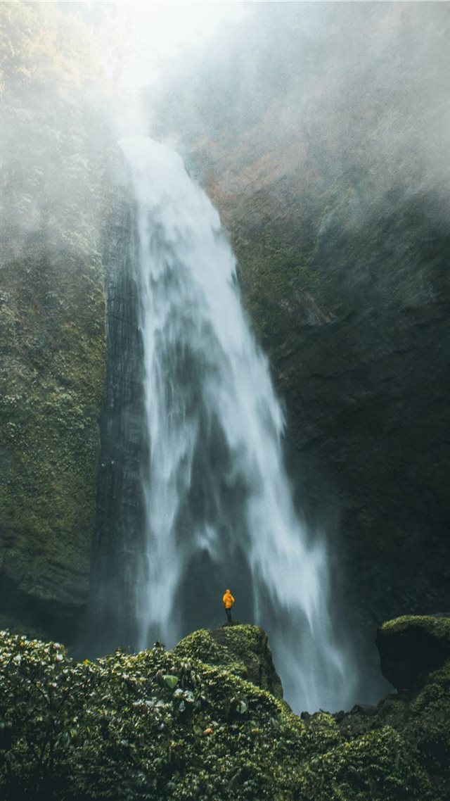 1080x1920 Kabut Pelangi Waterfall  The Real Beauty of Nature - east java iPhone 8 Wallpaper