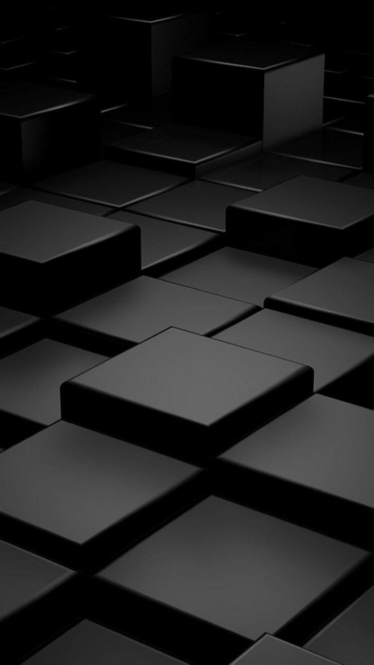 Black 3D Blocks iPhone Wallpapers Free Download
