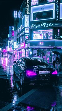 Cyberpunk Seoul iPhone 6(s)~8(s) wallpaper