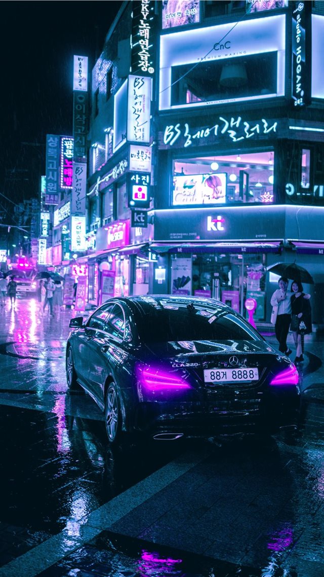 1080x1920 Cyberpunk Seoul - night iPhone 8 Wallpaper