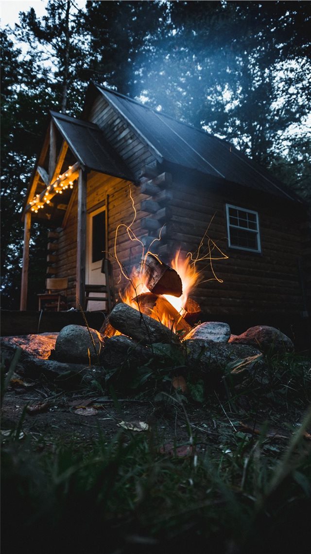 1080x1920 Cabin in the Woods - rock iPhone 8 Wallpaper