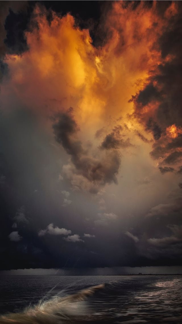 1080x1920 Fire in the Sky - red sky iPhone 8 Wallpaper