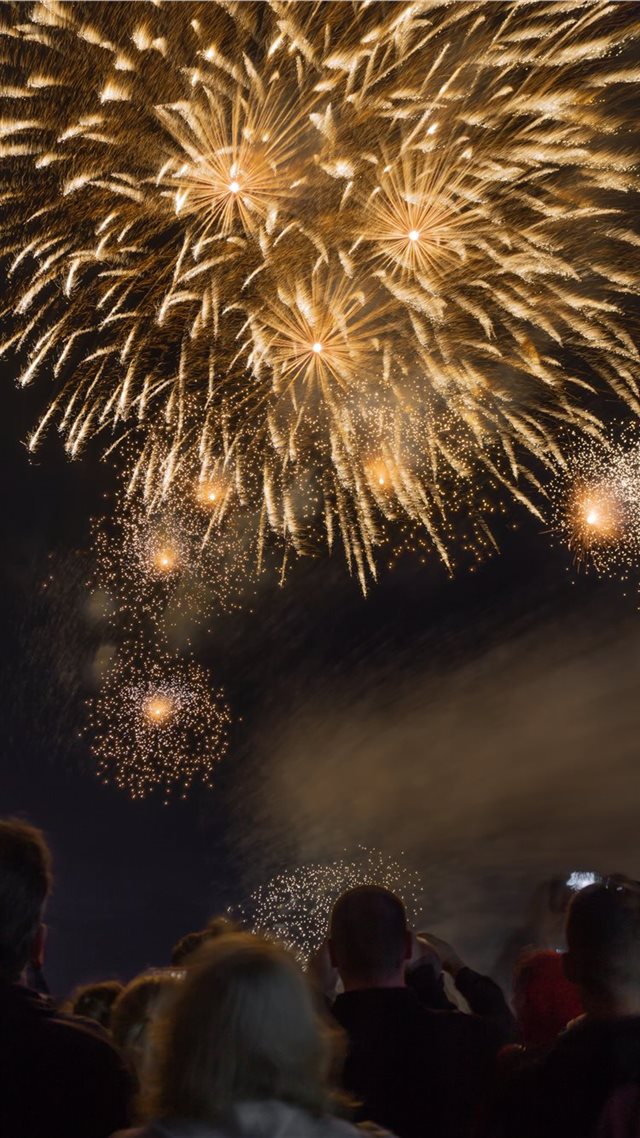 1080x1920 Fire in the sky - night iPhone 8 Wallpaper