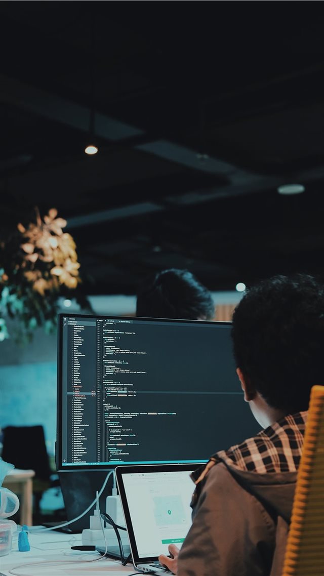 1080x1920 A man who writes code - coding iPhone 8 Wallpaper
