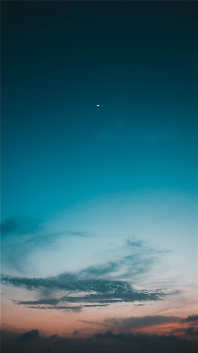 1080x1920 Setting moon - cyan iPhone 8 Wallpaper