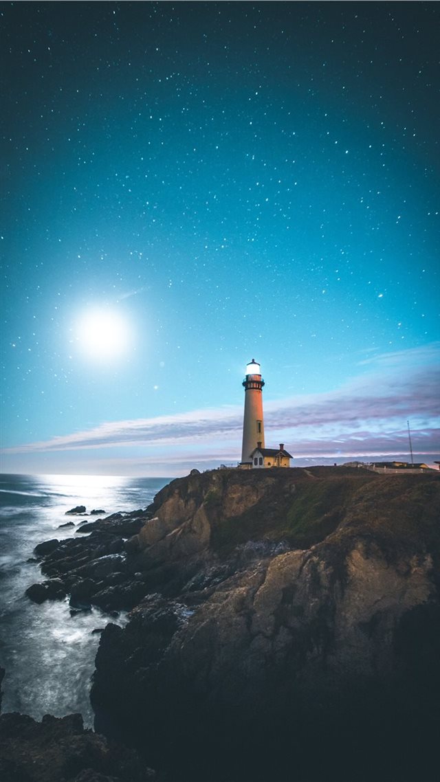 1080x1920 Pigeon Point Lighthouse  Pescadero  United States - night iPhone 8 Wallpaper