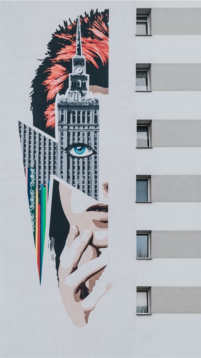 1080x1920 David Bowie graffiti - building iPhone 8 Wallpaper