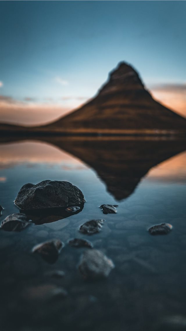 1080x1920 “Calm Reflection” - orange iPhone 8 Wallpaper