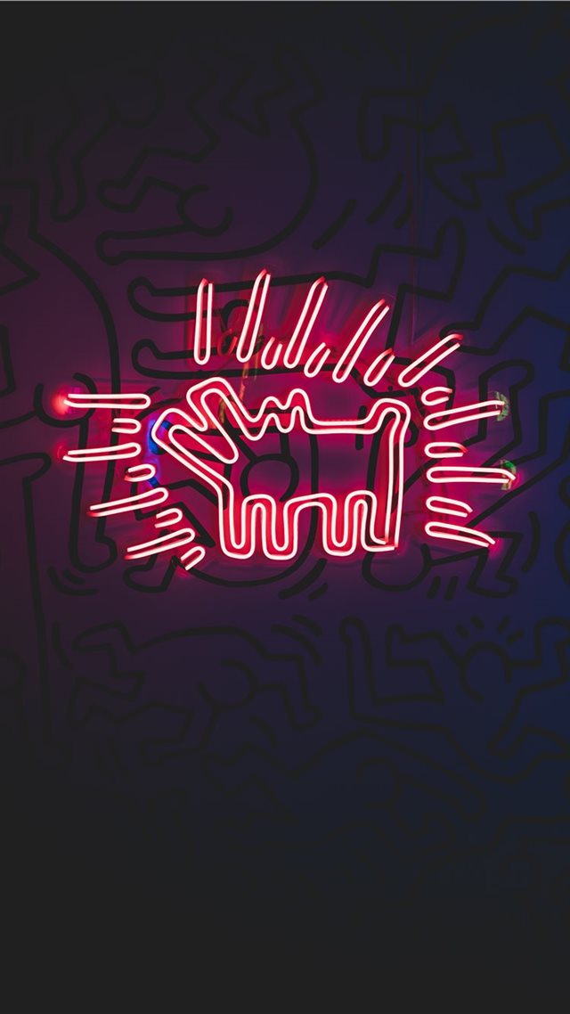 1080x1920 black and red Budweiser neon signage - poster iPhone 8 Wallpaper